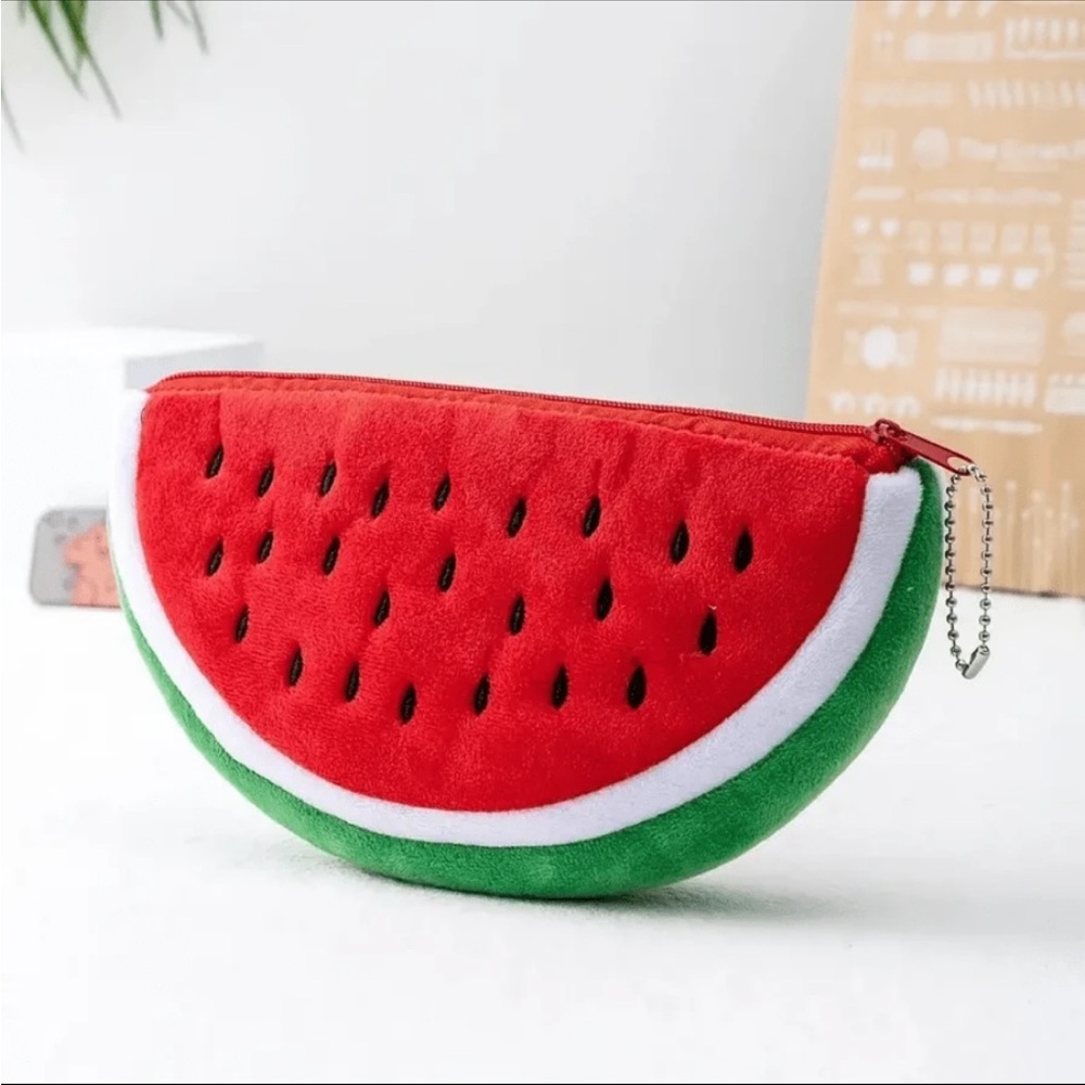 🍉NEW Watermelon Plush Cosmetic Bag/Pouch🍉